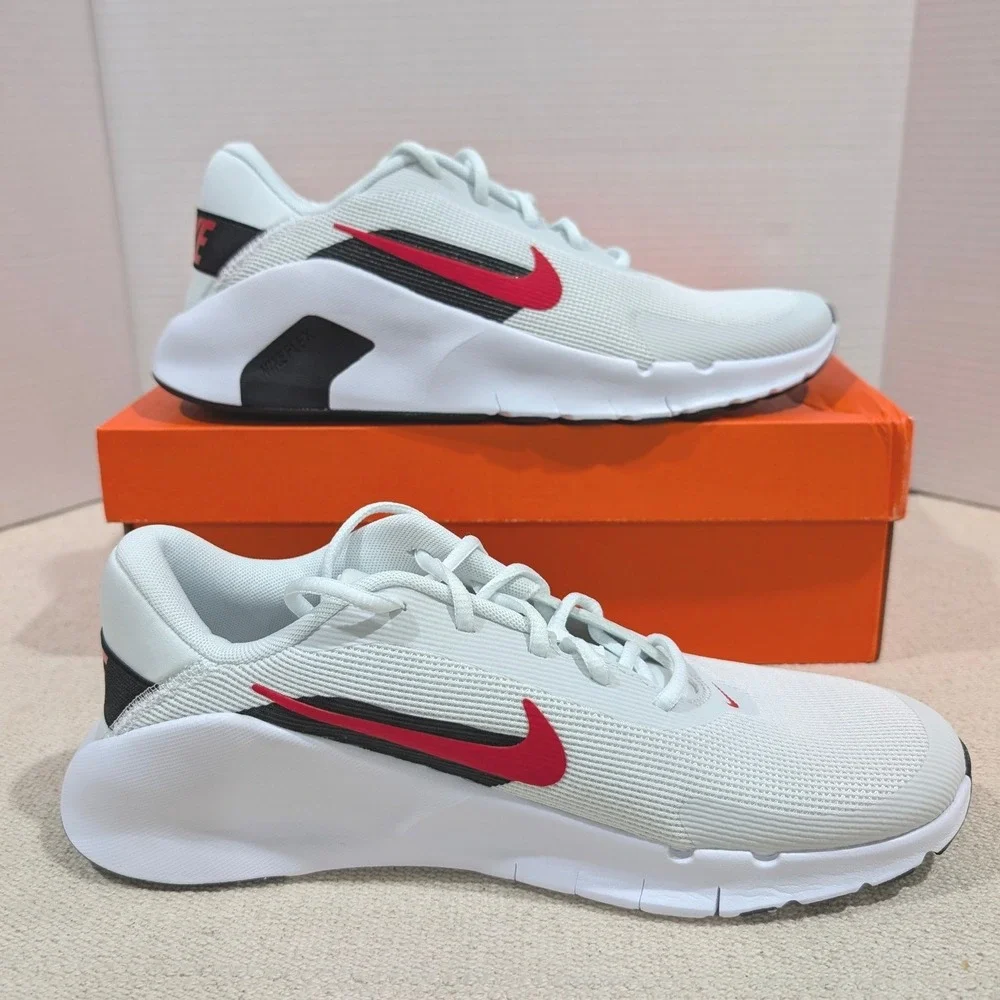 Nike Flex Train Mens 9.5 Off White University Red HV9972-104 Sneakers